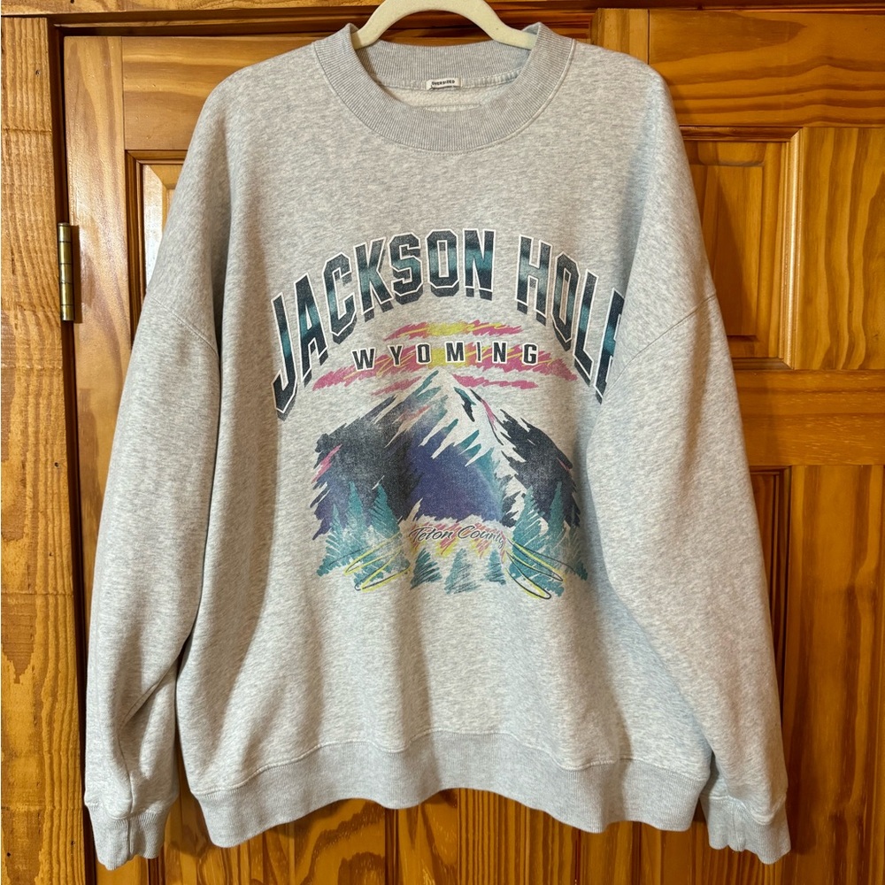 Abercrombie & Fitch Jackson Hole Graphic Crew Sweatshirt